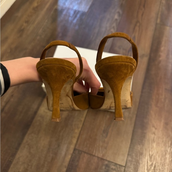 Manolo Blahnik Tan Suede Heels - Picture 5 of 8
